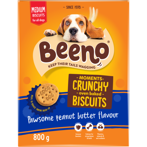 BEENO Peanut Butter Medium Dog Biscuit 800g