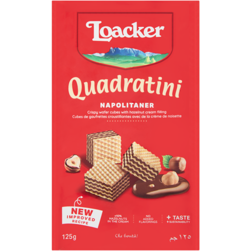 Loacker Quadratini Napolitaner Crisp Wafer Cubes 125g