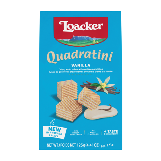 Loacker Quadratini Vanilla Wafer Cubes 125g