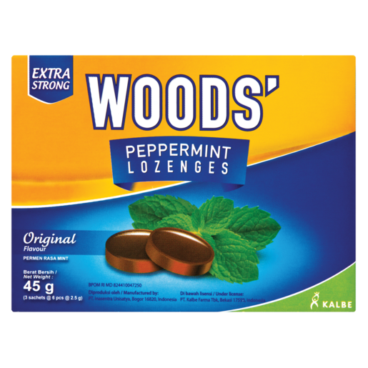 Woods' Peppermint Lozenges 18 Pack