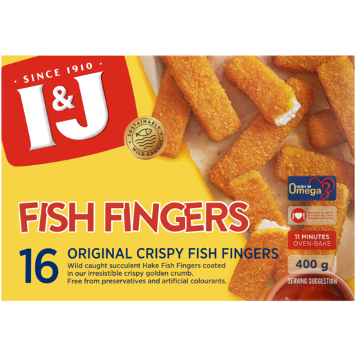 I&J Frozen Original Crispy Fish Fingers 400g