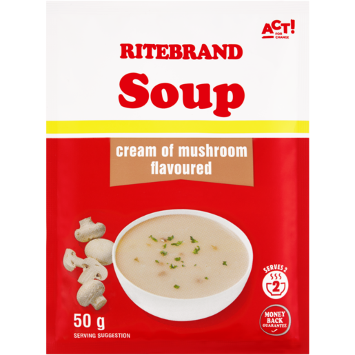 Ritebrand Cream Of Mushroom Flavoured Instant Soup 50g