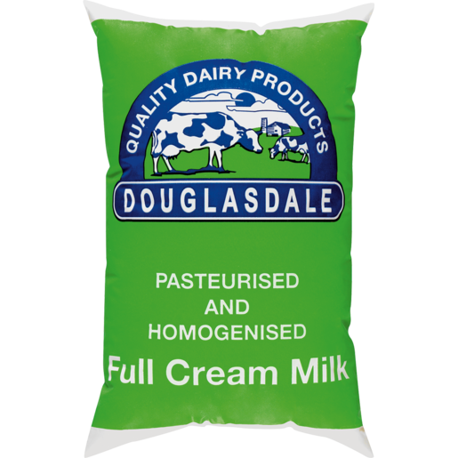 Douglasdale Fresh Full Cream Milk Sachet 1L