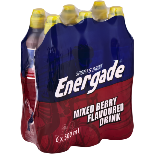 Energade Mixed Berry Flavoured Sports Drink 6 x 500ml 