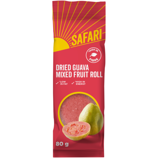 Safari Dried Guava Mixed Fruit Roll 80g 