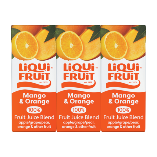 Liqui Fruit Mango & Orange 100% Fruit Juice Blend 6 x 200ml