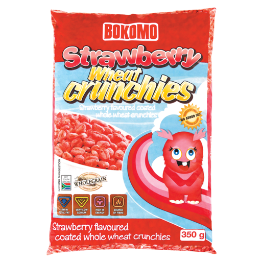Bokomo Strawberry Wheat Crunchies Cereal 350g