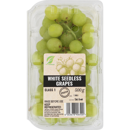 White Seedless Grapes Pack 500g