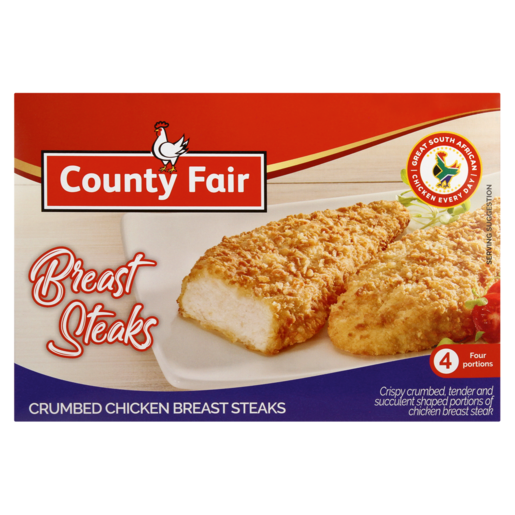 County Fair Frozen Crumbed Chicken Breast Steaks 400g