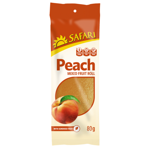 SAFARI Peach Mixed Dried Fruit Roll 80g
