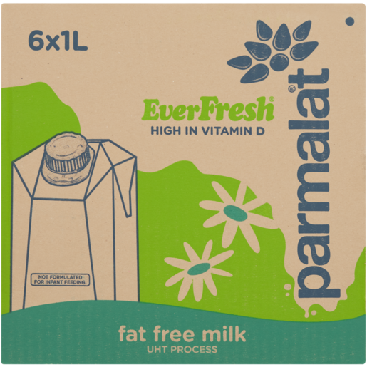 Parmalat Everfresh UHT Fat Free Milk 6 x 1L