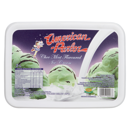 American Parlor Chocolate & Mint Flavoured Ice Cream Tub 2L