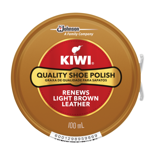 Kiwi Light Brown Quality Shoe Polish 100ml