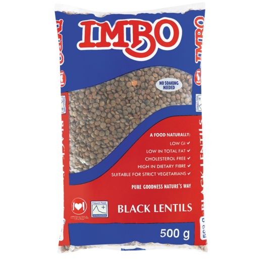 Imbo Black Lentils Pack 500g