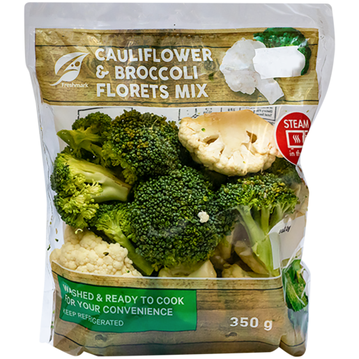 Cauliflower & Broccoli Florets Mix Bag 350g