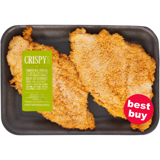 Crispy Cuts Crumbed Chicken Schnitzel Per kg
