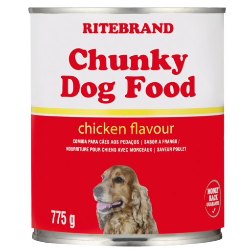 Ritebrand Chicken Flavoured Chunky Dog Food Can 775g