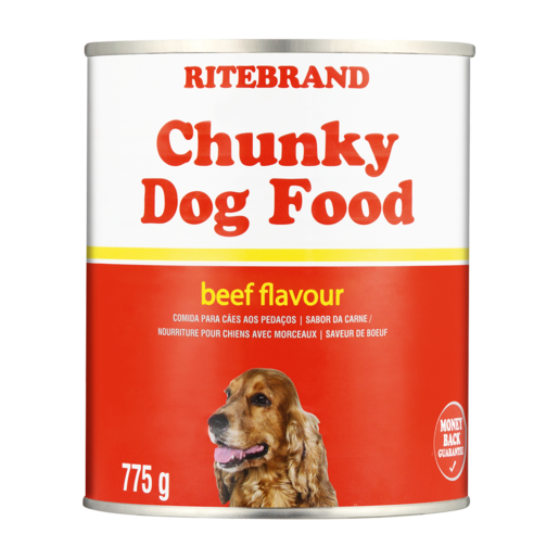 Ritebrand Beef Flavoured Chunky Dog Food Can 775g