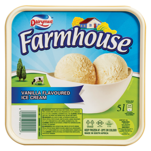 Dairymaid Farmhouse Vanilla Flavoured Ice Cream 5L