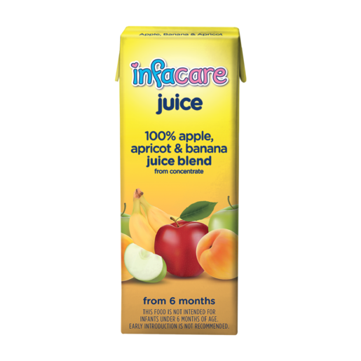 Infacare 100% Apple, Banana & Apricot From 6 Months Infacare Juice 200ml