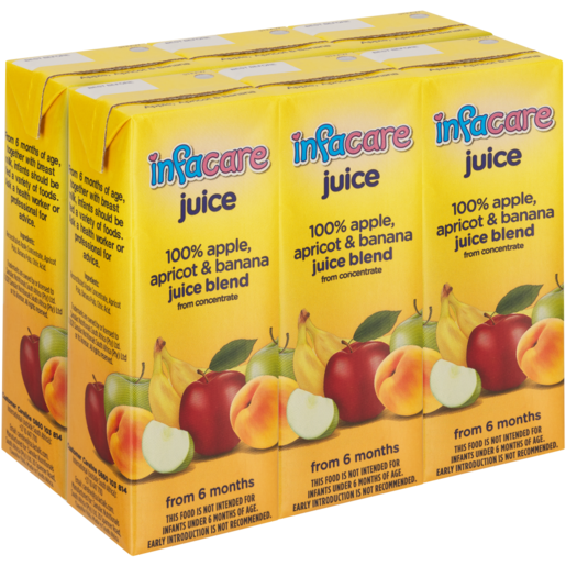 Infacare Apple, Apricot & Banana 100% Juice Blend 6 x 200ml