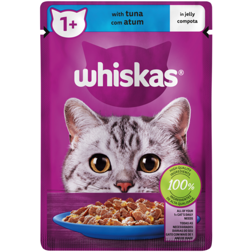 Whiskas Tuna Adult Wet Cat Food In Jelly 85g 