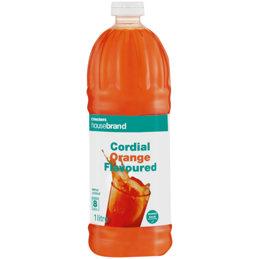 Checkers Housebrand Orange Flavoured Cordial 1L