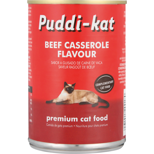 Puddi-Kat Beef Casserole Premium Cat Food Can 385g