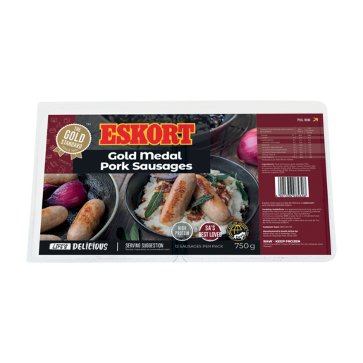 Eskort Frozen Gold Medal Pork Sausages 750g