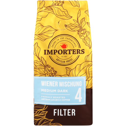 Importers Wiener Mischung 4 Strength Medium Dark Arabica Filter Coffee 250g