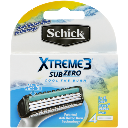 Schick Xtreme 3 Sub Zero Blades 4 Pack