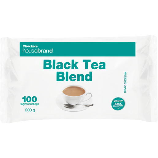 Checkers Housebrand Black Tea Blend Tagless Teabags 100 Pack