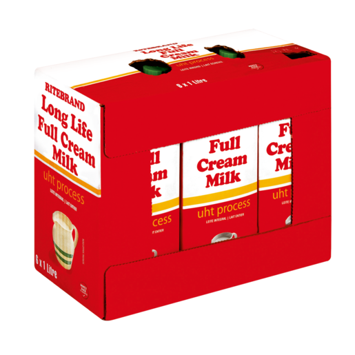 Ritebrand Long Life Full Cream Milk 6 x 1L