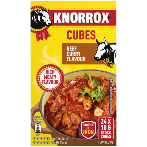 Knorrox Beef Curry Flavoured Stock Cubes 24 x 10g