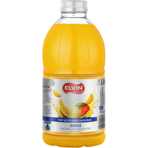 Elvin Mango Flavoured Fruit Nectar Concentrate 1L