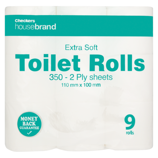 Checkers Housebrand 2 Ply Toilet Paper 9 Pack