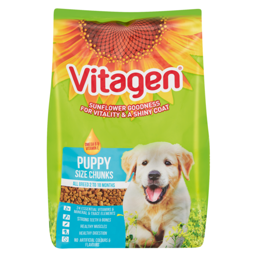 Vitagen Puppy Size Dog Food Chunks 1.5kg
