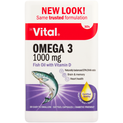 Vital Omega 3 Concentrate Capsules 30 Pack