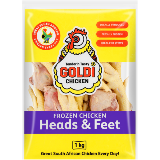 Goldi Chicken Frozen Chicken Heads & Feet 1kg