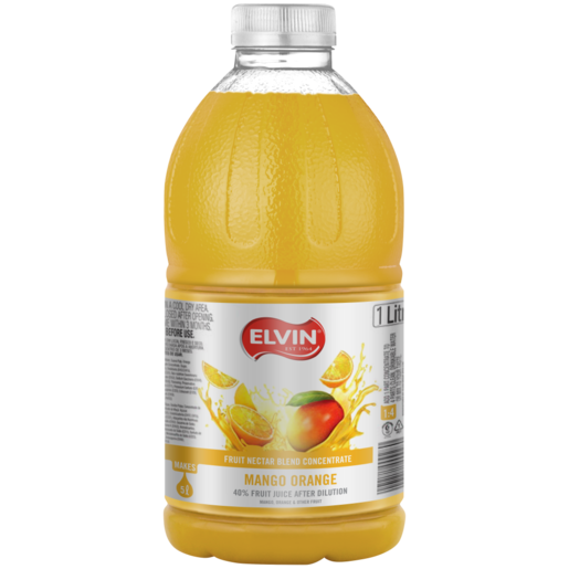 Elvin Mango Orange Flavoured Fruit Nectar Concentrate 1L