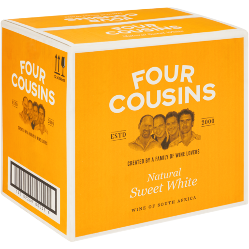 Four Cousins Natural Sweet White Wine Bottles 12 x 750ml