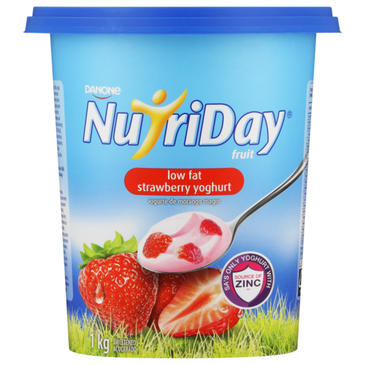 Danone NutriDay Strawberry Fruit Low Fat Yoghurt 1kg