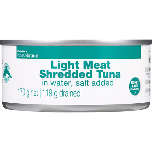 Checkers Housebrand Light Meat Shredded Tuna In Water 170g