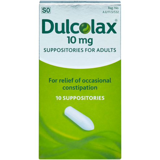 Dulcolax Laxative Suppositories For Adults 10 Pack