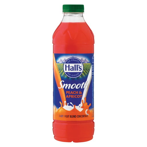 Halls Smooth Peach And Apricot Flavoured Fruit Drink Concentrate 1l Fruit Concentrates Squash