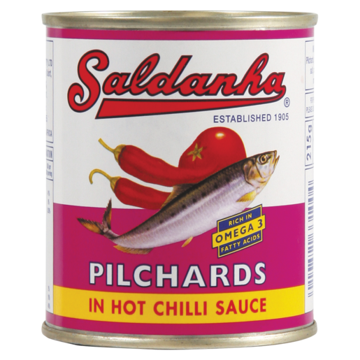 Saldanha Hot Chilli Pilchards Can 215g