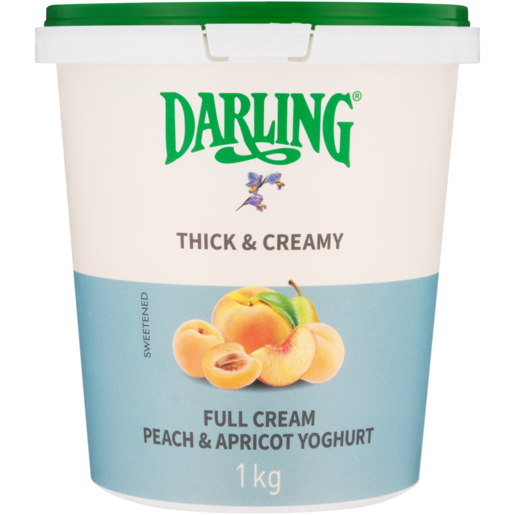 Darling Thick & Creamy Peach & Apricot Full Cream Yoghurt 1kg