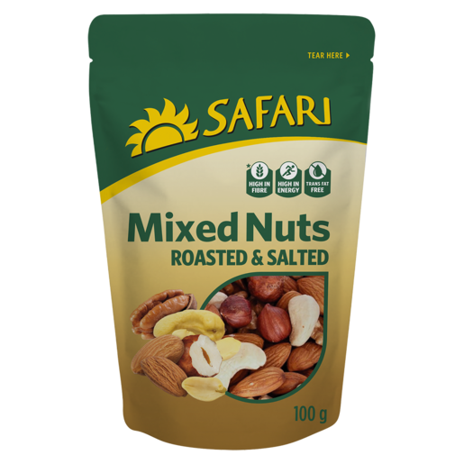 SAFARI Roasted & Salted Mixed Nuts 100g