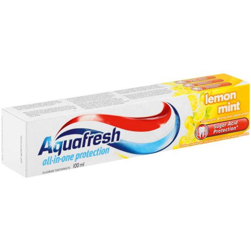 Aquafresh All-in-One Protection Lemon Mint Fluoride Toothpaste 100ml 