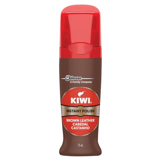 Kiwi Brown Leather Instant Shoe Polish 75ml